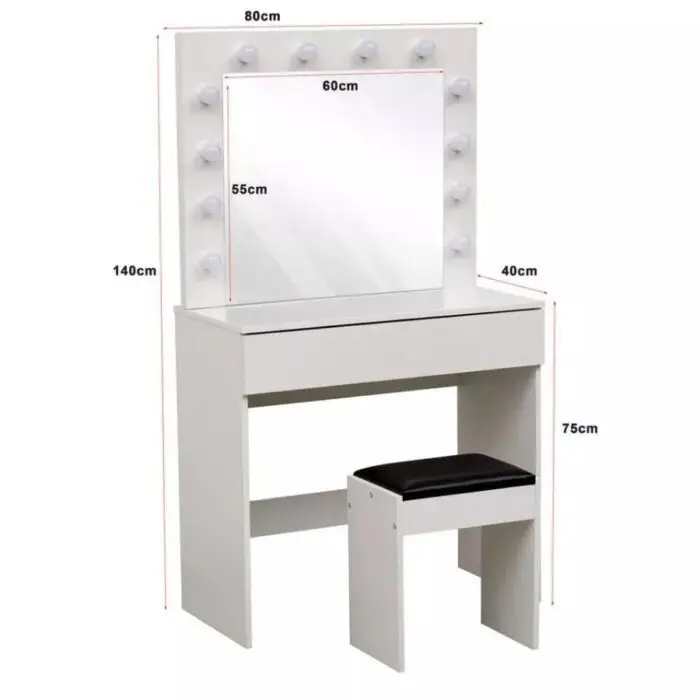 Dressing Table with LED Mirror 7