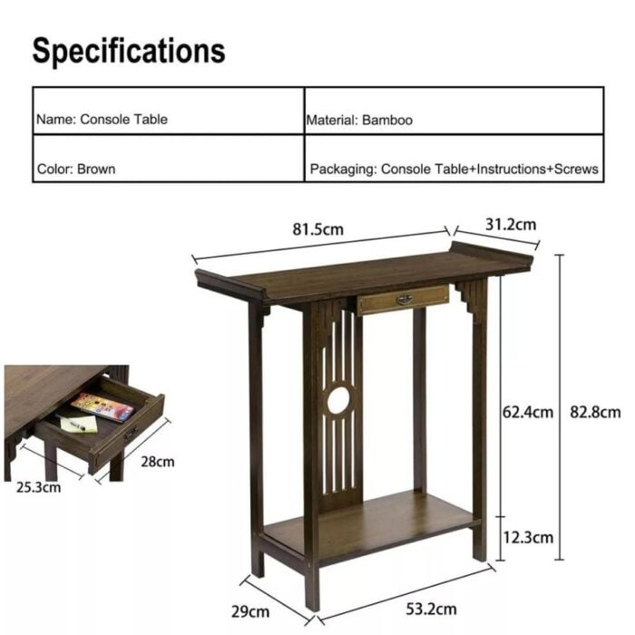 Oriental Console Table Rustic2