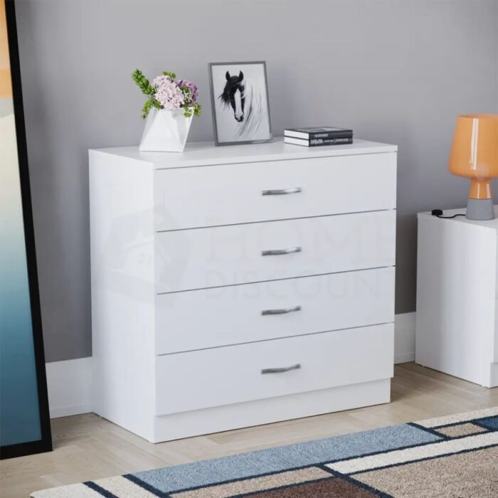 Riano Chest Of Drawers White 4 Drawer